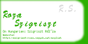 roza szigriszt business card